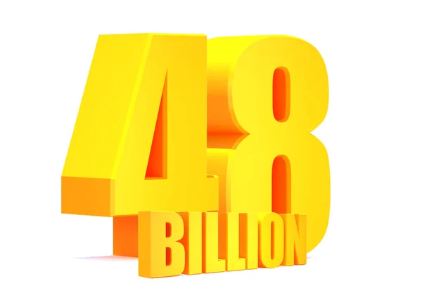 白い背景に金480億のビューワード 3Dイラスト — ストック写真