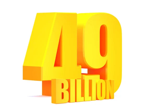 ゴールド490億ビューの白い背景の単語 3Dイラスト — ストック写真