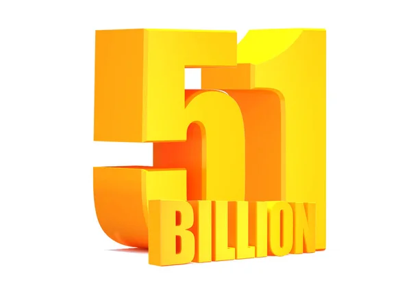 Gold 10億ビューの白い背景の単語 3Dイラスト — ストック写真