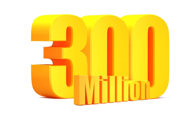 Gold 300 Millionen Views Wort Auf Weißem Hintergrund Illustration — Stockfoto