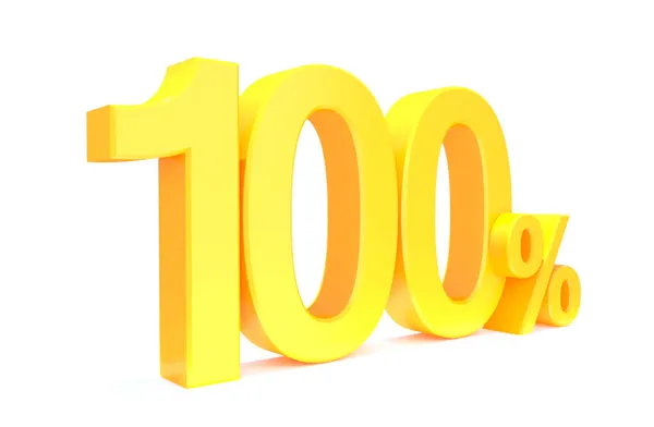 Gold 100 Přihlásit Bílé Pozadí Speciální Nabídka 100 Sleva Tag — Stock fotografie