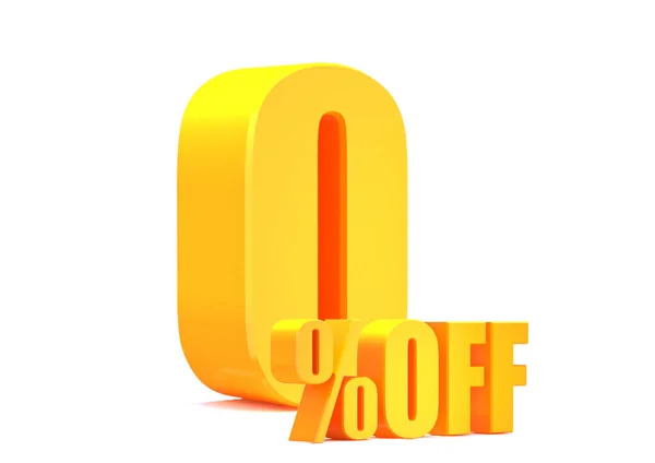 Gold Percent Sign White Background Special Offer Discount Tag Sale — 스톡 사진