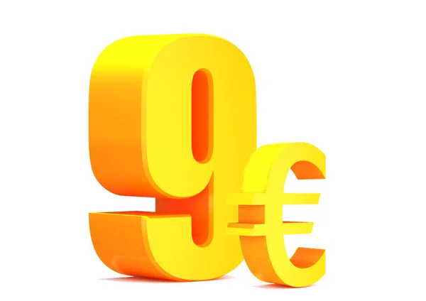 Zlaté Euro Slovo Bílém Pozadí Ilustrace — Stock fotografie