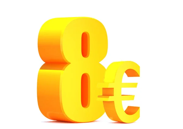 Gold Euro Word White Background Illustration — Stock Photo, Image