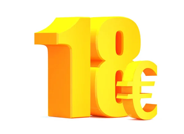 Oro Euro Parola Sfondo Bianco Illustrazione — Foto Stock