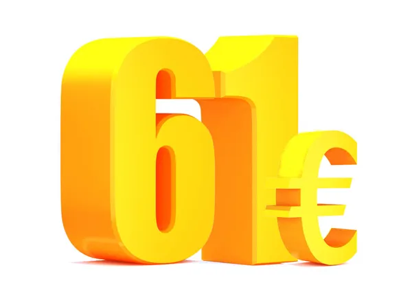 Ouro Euro Palavra Fundo Branco Ilustração — Fotografia de Stock