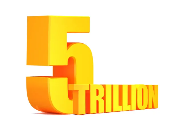 Gold Trillion Visualizações Palavra Sobre Fundo Branco Ilustração — Fotografia de Stock