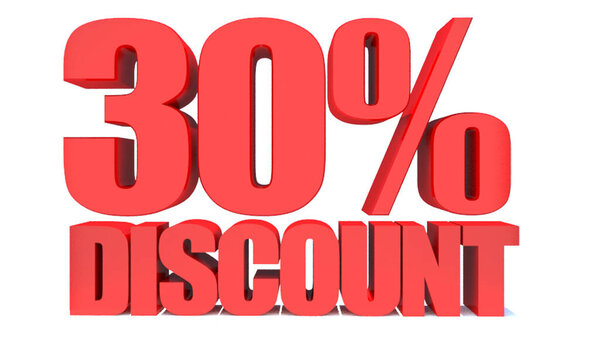 30% скидка на 3d знак на белом фоне, специальное предложение 30% скидка, продажа до 30% скидка, большое предложение, продажа, специальное предложение этикетка, наклейка, тег, баннер, реклама, предложение значок