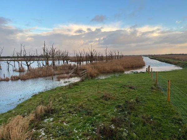 Prachtig Landschap Van Norfolk Brede Wateren Bij Hickling East Anglia — Stockfoto