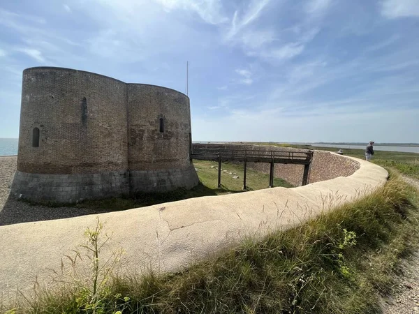 Paesaggio Con Torre Martello Fortezze Storiche Pietra Costruite Come Difese — Foto Stock