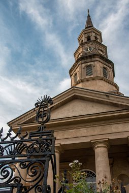 Charleston şehir merkezindeki antik kilise, ABD
