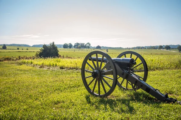 Canon Aiming Battlefield Gettysburg Usa — Stock Photo, Image