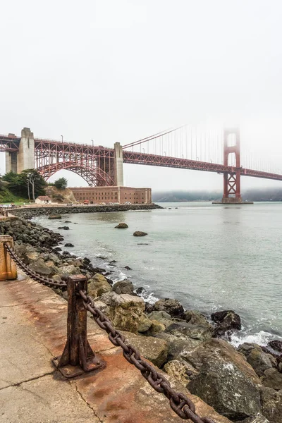 Uitzicht Golden Gate Bridge Vanaf Golden Gate Beach San Francisco — Stockfoto