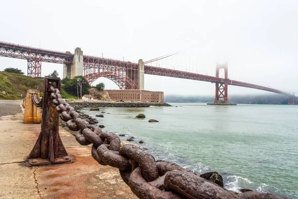 Vista Sobre Golden Gate Bridge Golden Gate Beach San Francisco — Fotografia de Stock