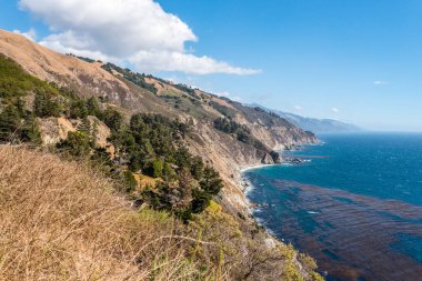 Kaliforniya, ABD 'de Big Sur Otoyolu No: 1' de Pasifik Sahili