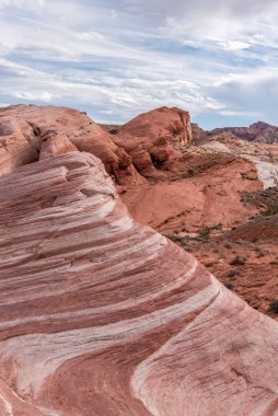 ABD 'deki Fire State Park Vadisi' nde ikonik Ateş Dalgası kaya oluşumu