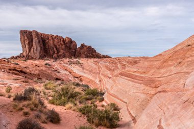 ABD 'deki Fire State Park Vadisi' nde ikonik Ateş Dalgası kaya oluşumu