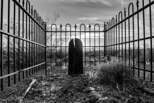 Velho Cemitério Cidade Fantasma Rhyolite Death Valley Eua — Fotografia de Stock