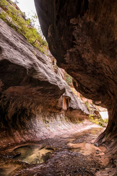 米国ユタ州のシオン国立公園の壮大な地下鉄峡谷のランドマーク — ストック写真