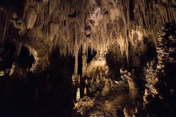 Scenic Illuminated Cave Carlsbad Caverns National Park Usa — Stock Photo, Image