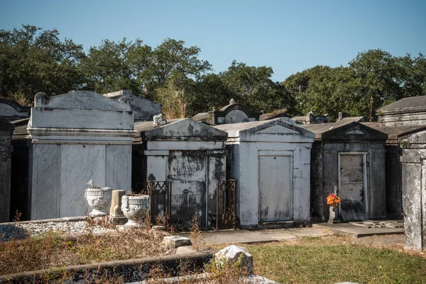 Cripte Storiche Panoramiche Cimitero New Orleans Stati Uniti — Foto Stock
