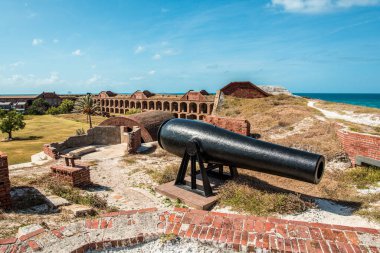 Fort Jefferson, Kuru Tortuga Adası, Florida, ABD 'de.