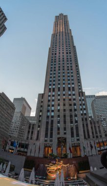 New York, ABD 'deki Rockefeller Center' da gökdelen.