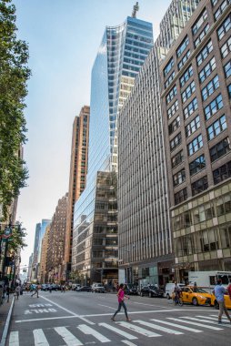 New York, ABD 'de bulvar ve gökdelen