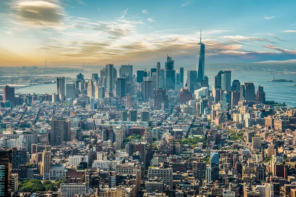 Manhattan Skyskrapa Från Empire State Building Usa — Stockfoto