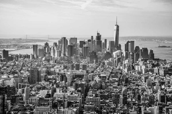 Manhattan Skyskrapa Från Empire State Building Usa — Stockfoto
