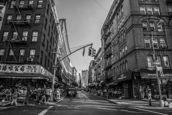 Zajęta Ulica Mieście Manhattan Chiny Usa — Zdjęcie stockowe