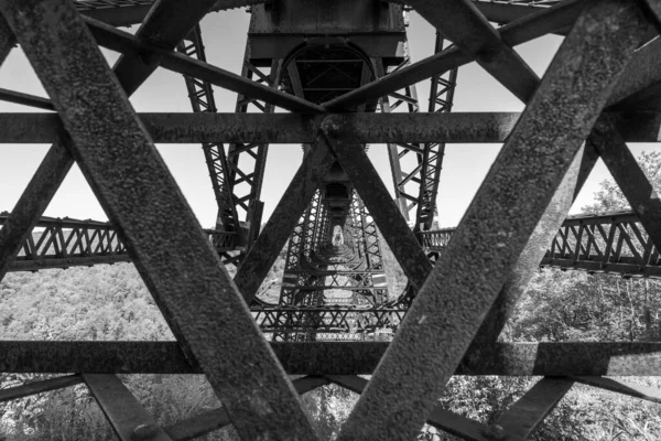 Уничтожен Исторический Железнодорожный Мост Кинзуа После Прошёл Торнадо Пенсильвания Сша — стоковое фото