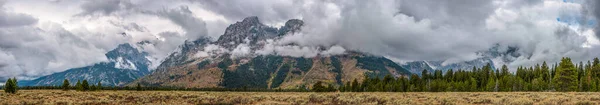 Panoramic View Grand Teton Mountain Chain Wyoming Usa — Stock Photo, Image