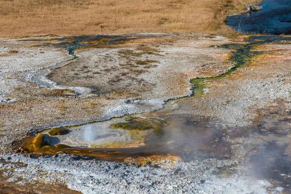 Grandes Piscines Colorées Bassin Supérieur Geyser Yellowstone États Unis — Photo