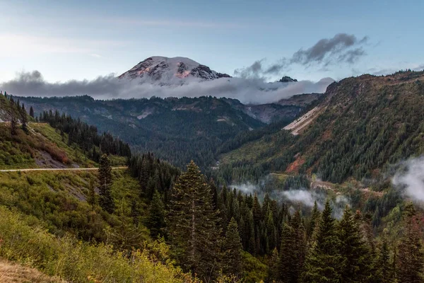 Sunset Mount Rainier National Park Ηπα — Φωτογραφία Αρχείου