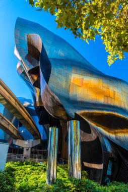 Seattle, ABD 'deki Pop Kültür Müzesi cephesi