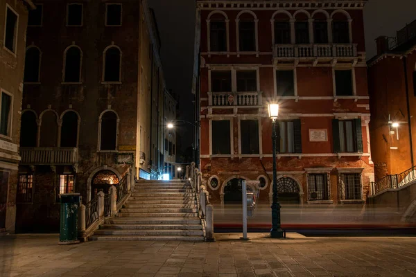 Small Square Cannaregio Night Venice Italy — Stockfoto