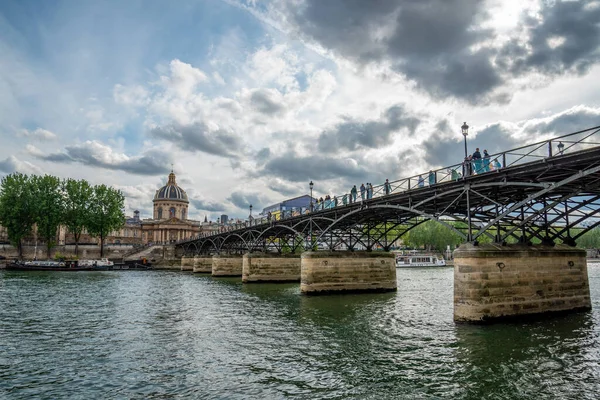 Pont Des Arts Institut Fance Tle Paryż Francja — Zdjęcie stockowe