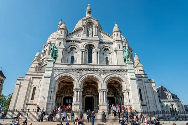 Kaunis Kuuluisa Kirkko Sacre Coeur Pariisissa Ranskassa — kuvapankkivalokuva