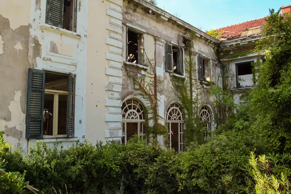 Abandoned Former Hotel Dubrovnik Croatia Left Jugoslavian War 1991 — Stockfoto