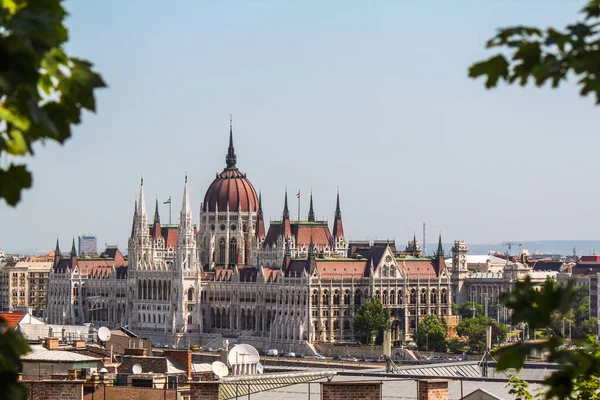 Festői Magyar Parlament Budapesten — Stock Fotó