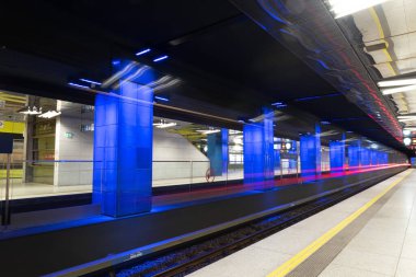 Münih, Bavyera, Almanya 'daki gelecekteki metro istasyonu Muenchener Freiheit