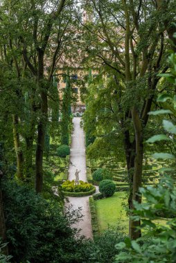 İtalya, Verona 'daki güzel halk parkı Giardino Giusti