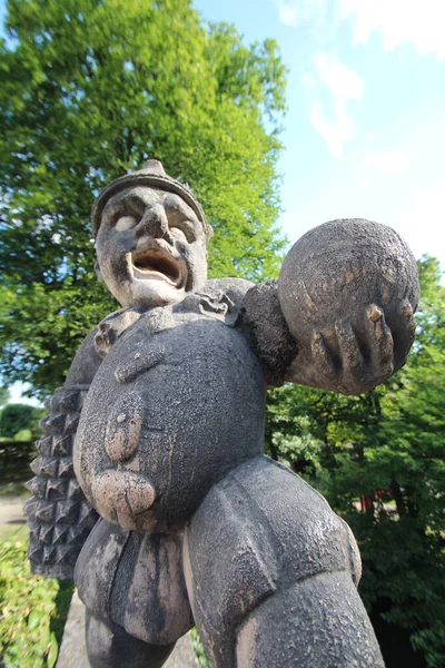Странные Маленькие Карликовые Статуи Парке Зальцбурге Австрия — стоковое фото
