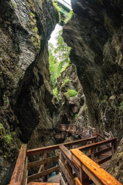 Kaprun 'daki muhteşem Sigmund Thun Boğazı Avusturya' daki Yüksek Tauern Alpleri.