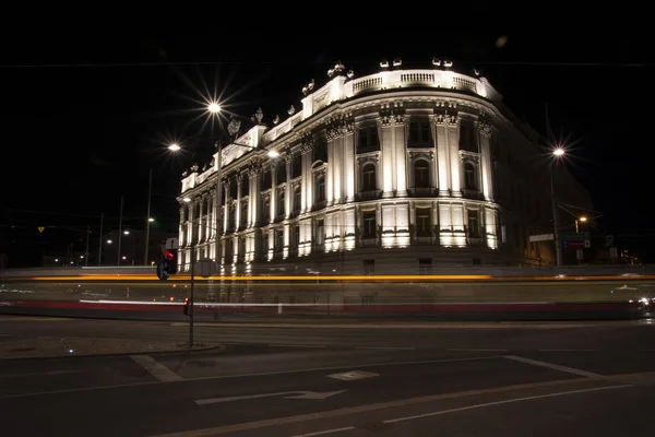 Beautifully Illuminated Classic Palace Center Vienna Austria — Photo