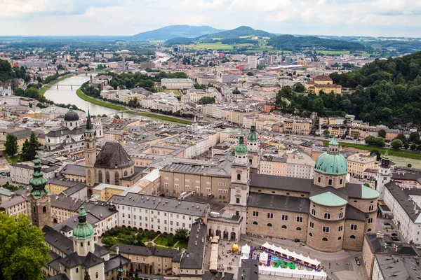 Scenic View Roofs Downtown Salzburg Austria — 스톡 사진