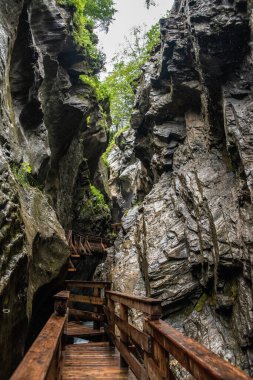 Kaprun 'daki muhteşem Sigmund Thun Boğazı Avusturya' daki Yüksek Tauern Alpleri.