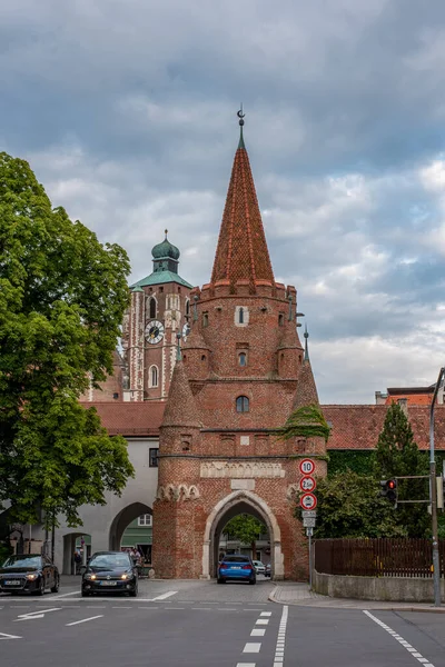 德国因戈尔施塔特中世纪的Kreuztor门 — 图库照片