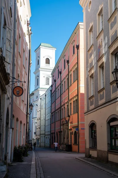 Narrow Old Street City Center Passau Bavaria Germany — ストック写真